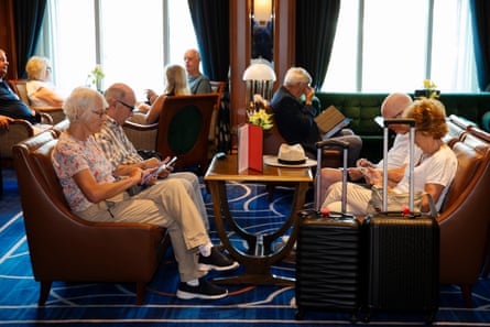 Getting ready to leave.