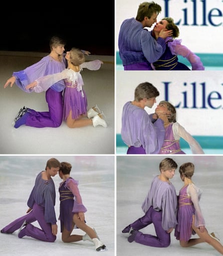 Lewis Gibson and Lilah Fear recreate scenes from Torvill and Dean’s revered interpretation of Boléro for Halloween last year.