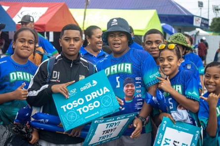 Fijian Drua fans during the Super Rugby match againt Queensland Reds in June.