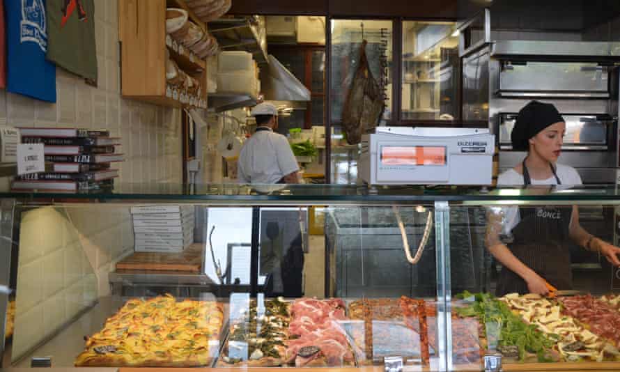 Pizza al taglio at Gabriele Bonci, Rome.