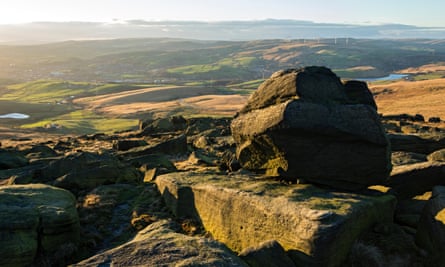 Rocks at the summit of Blackstone Edge.