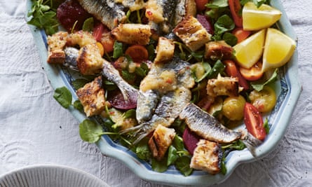 Wild Cornish sardine salad