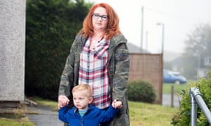 Kloey Clarke at home in Devizes, with her son Seth.