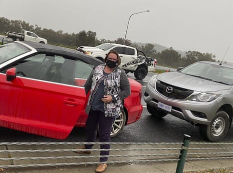 Anne Cahill Lambert like many drivers was left stranded at the NSW-Victoria border.