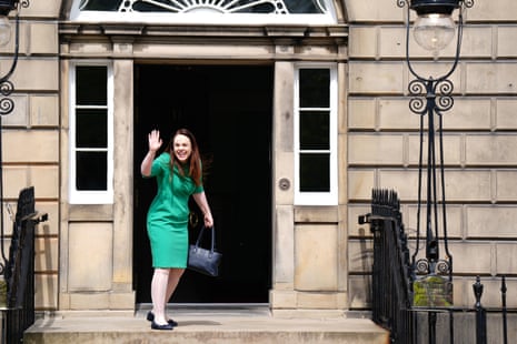 Kate Forbes arriving at Bute House, the first minister’s official residence, today.