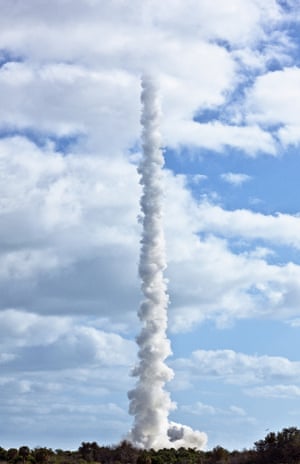 The Mars rover Curiosity launches from the Kennedy Space Center in Florida