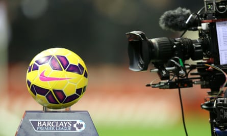 tv cameras filming a premier league ball