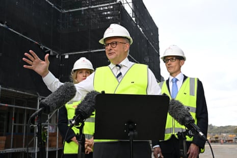 Anthony Albanese speaks to the media during a visit to a future housing site at Jacka in Canberra, Monday, 15 June, 2026.