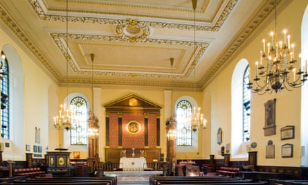 Interior of St Paul’s church, Covent Garden.