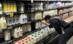 Milk in a supermarket