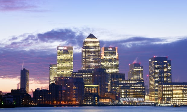 The skyscrapers of Canary Wharf in the City of London. Photograph: Rex/Shutterstock 