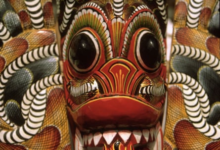 A fearsome devil mask made in Sri Lanka