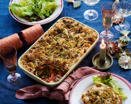 Meera Sodha’s spinach, walnut and tomato lasagne