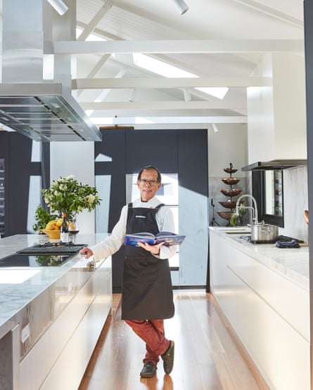 Chef and writer Tony Tan in a kitchen.