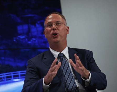 Kirill Dmitriev speaking during a panel session