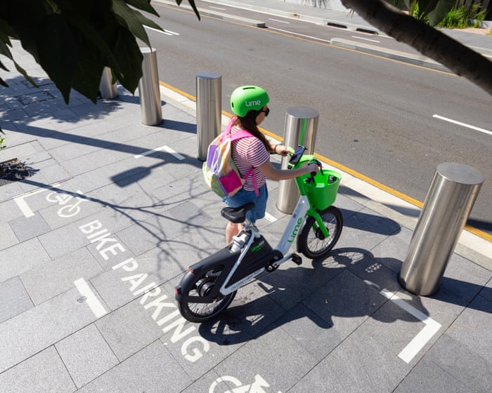 Sydney to get parking zones for shared ebikes in bid to stop ‘wild west scenes’ of blocked footpaths