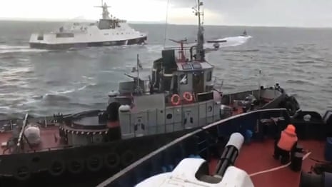 Russia seizes Ukrainian naval ships in major escalation of tensions – video
