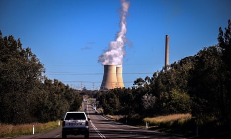 Smoke and steam rises from the Bayswater coal-powered thermal power station in New South Wales
