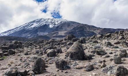 Looking to summit of Kilimanjaro