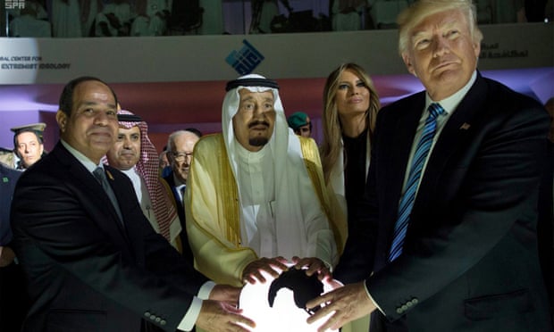Abdel Fatah al-Sisi, King Salman and Donald Trump in Riyadh, May 2017