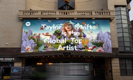 A Taylor Swift Spotify Wrapped ad.