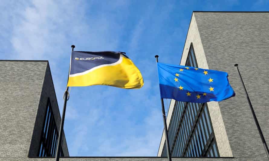 The Europol building in The Hague, Netherlands.