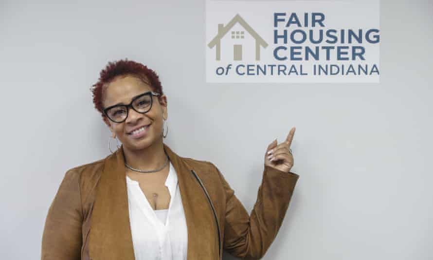 Homeowner Carlette Duffy at the Fair Housing Center of Central Indiana earlier this month.