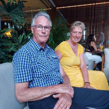 Chris Sampson, a retired GP from East Sussex, with his wife Sue, at the Four Seasons hotel in Limassol.