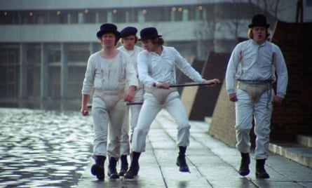 James Marcus, Michael Tarn, Malcolm McDowell and Warren Clarke on Binsey Walk in A Clockwork Orange.