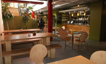 Interior of Eighth Day Cafe, Manchester