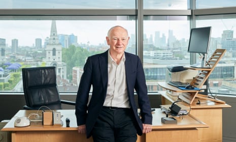 Howard Davies, chair of NatWest Group at his office in Bishopsgate in 2022