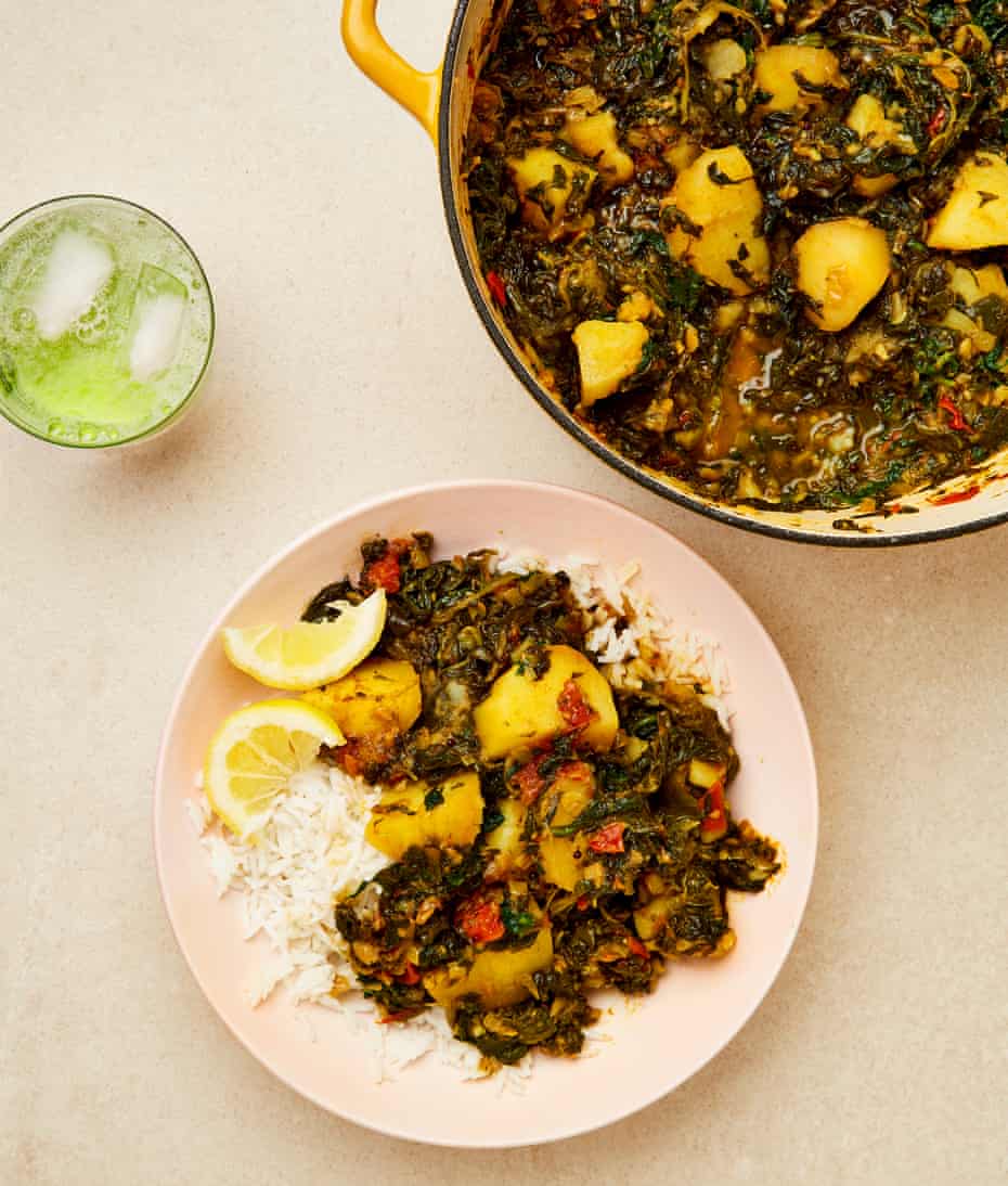 Meera Sodha's Pakistani-style potato and spinach curry.