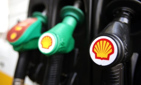 Shell logo on petrol and diesel pumps