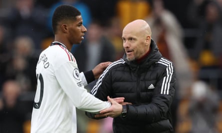 Marcus Rashford and Erik ten Hag