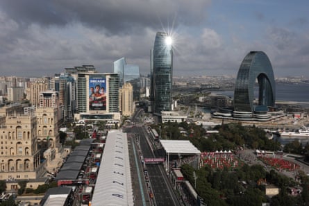 General view ahead of qualifying at the Azerbaijan Grand Prix