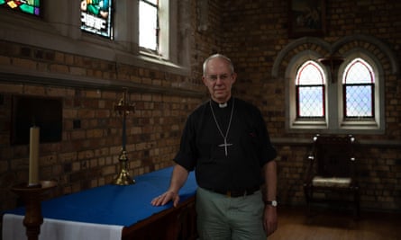 The archbishop of Canterbury Justin Welby visits Lismore’s St Andrew’s Anglican church