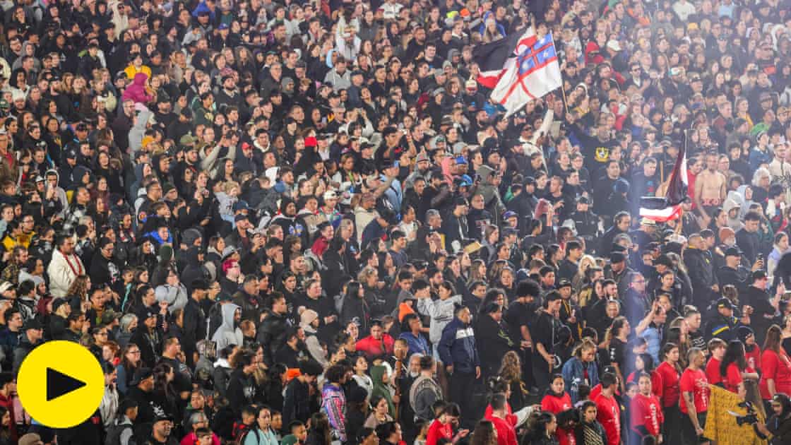 New Zealand reclaims world record for largest mass haka – video