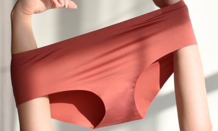 A pair of seamless underwear. 