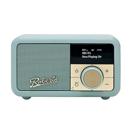 Pale blue Roberts mini radio