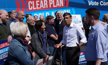 Rishi Sunak launches the Conservative campaign bus in Redcar on 1 June 2024.