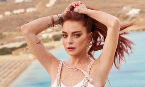 Lindsay Lohan in a promotional image for Lindsay Lohan’s Beach Club.