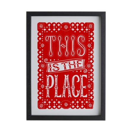 Pressed and Folded ‘This Is The Place’ Linocut