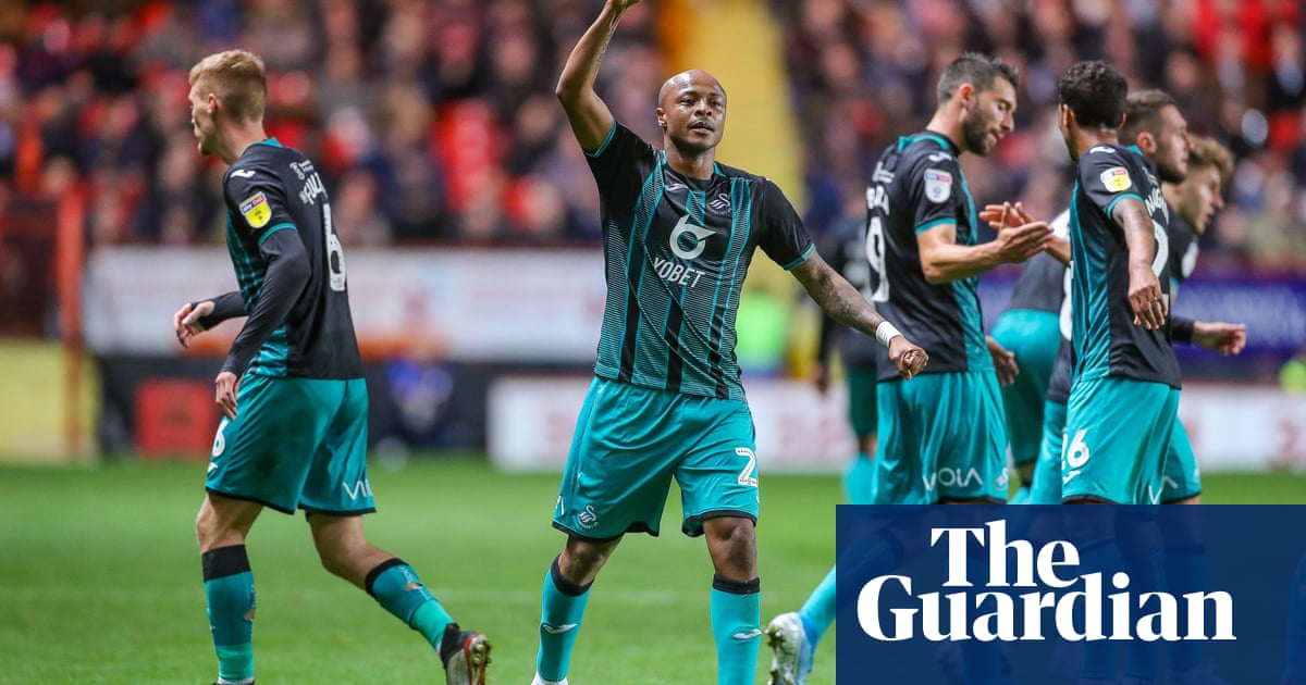 Championship roundup: André Ayew puts Swansea top with win at Charlton
