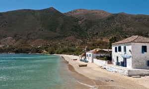 The beach at Skoutari on the eastern coast of the Deep Mani.