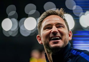 Chelsea manager Frank Lampard celebrates after the win over Tottenham