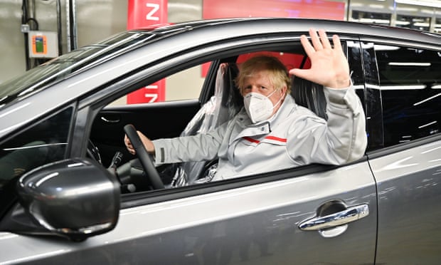 Boris Johnson visiting the Sunderland plant