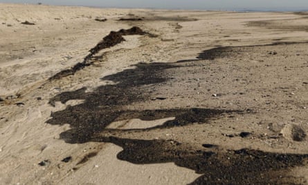 The spill comes three decades after a major oil leak hit the same stretch of Orange county coast.