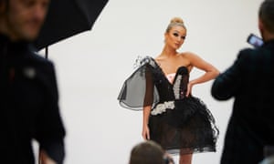 Model wears world’s first graphene dress at Manchester launch.
