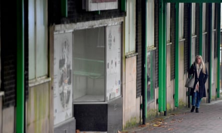 Closed-down shops in Stoke on Trent, in the run-up to the 2019 general election.