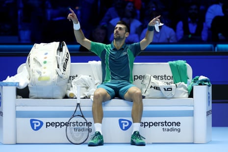 Tênis: Djokovic perde batalha de 3 horas para Sinner no ATP Finals